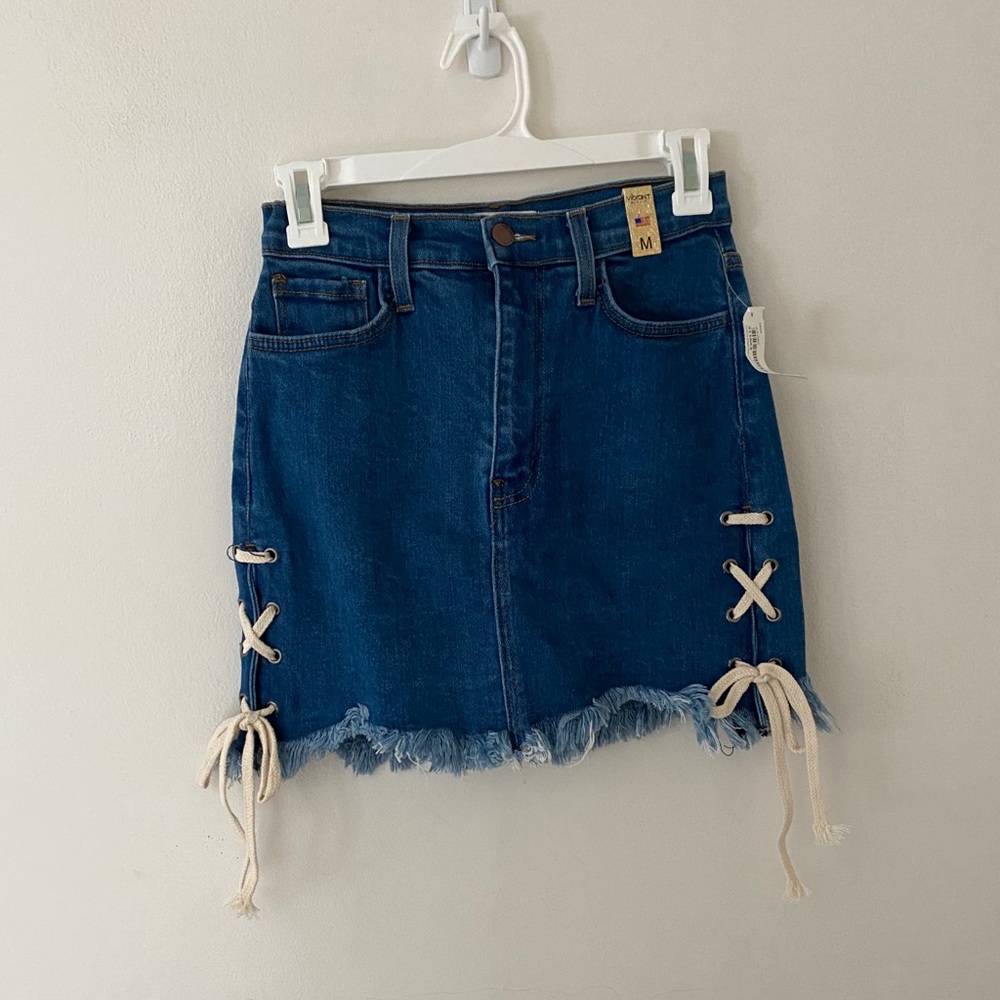 Denim Skirt With Side Ties - Picture 5 of 7